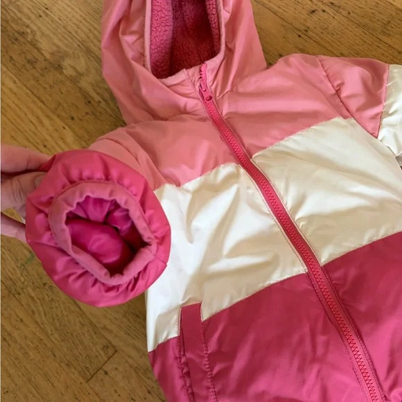 Swiss Tech 3T pink color block parka winter coat snow suit coat - Picture 2 of 10